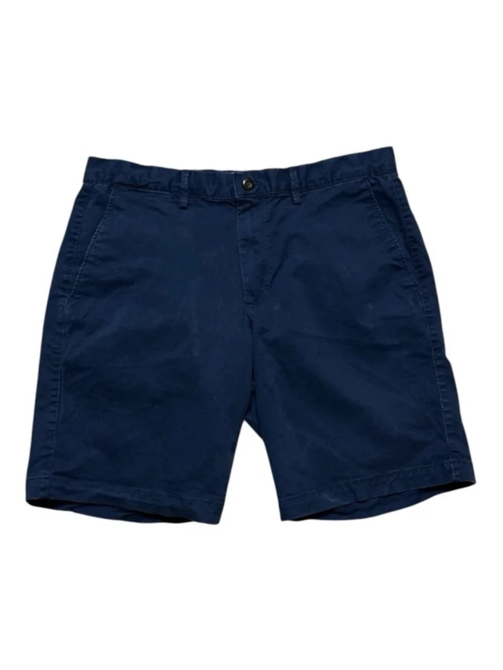 Gap Men’s Navy Chino Shorts Size 34 Stretch Cotton Flat Front 9” Inseam